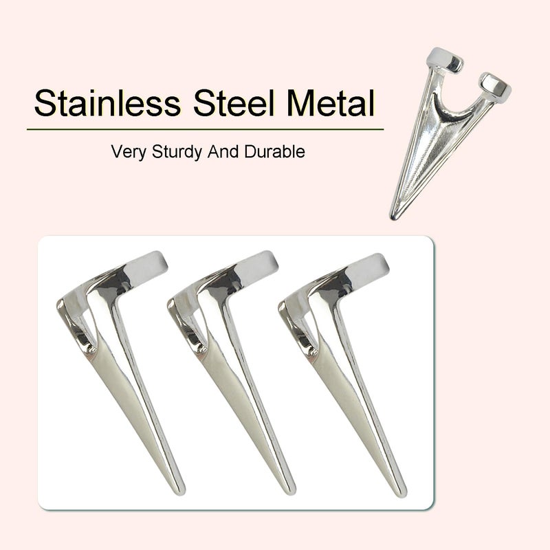 YTBYT 10 Pieces Metal Hair Parting Ring Adjustable Hair Selecting Tool for Salon Hair Extensions Braiding Styling Halloween Cosplay (Silver) - Image 3